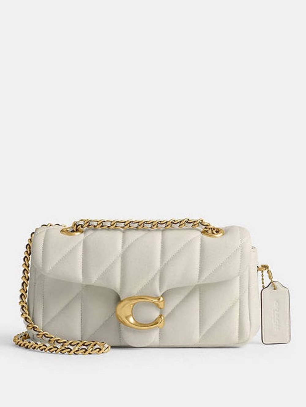 NEW Coach Tabby 20 pillow quilting chalk shoulder bag